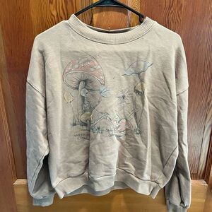 American Eagle Outfitters Mushroom and Skeleton Graphic Sweatshirt